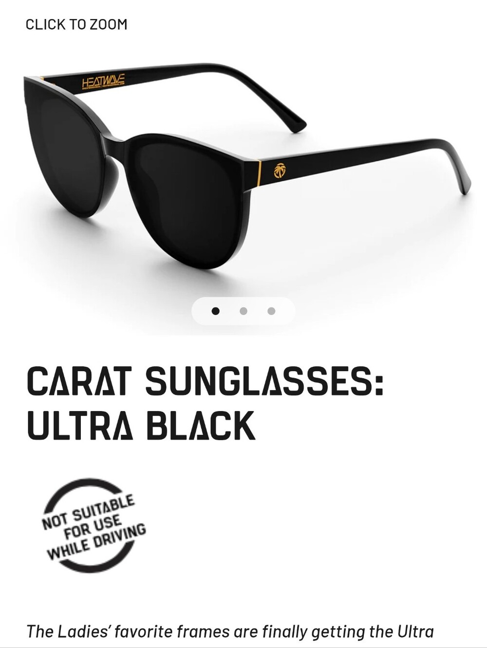 Heatwave Carat Sunglasses: Ultra Black